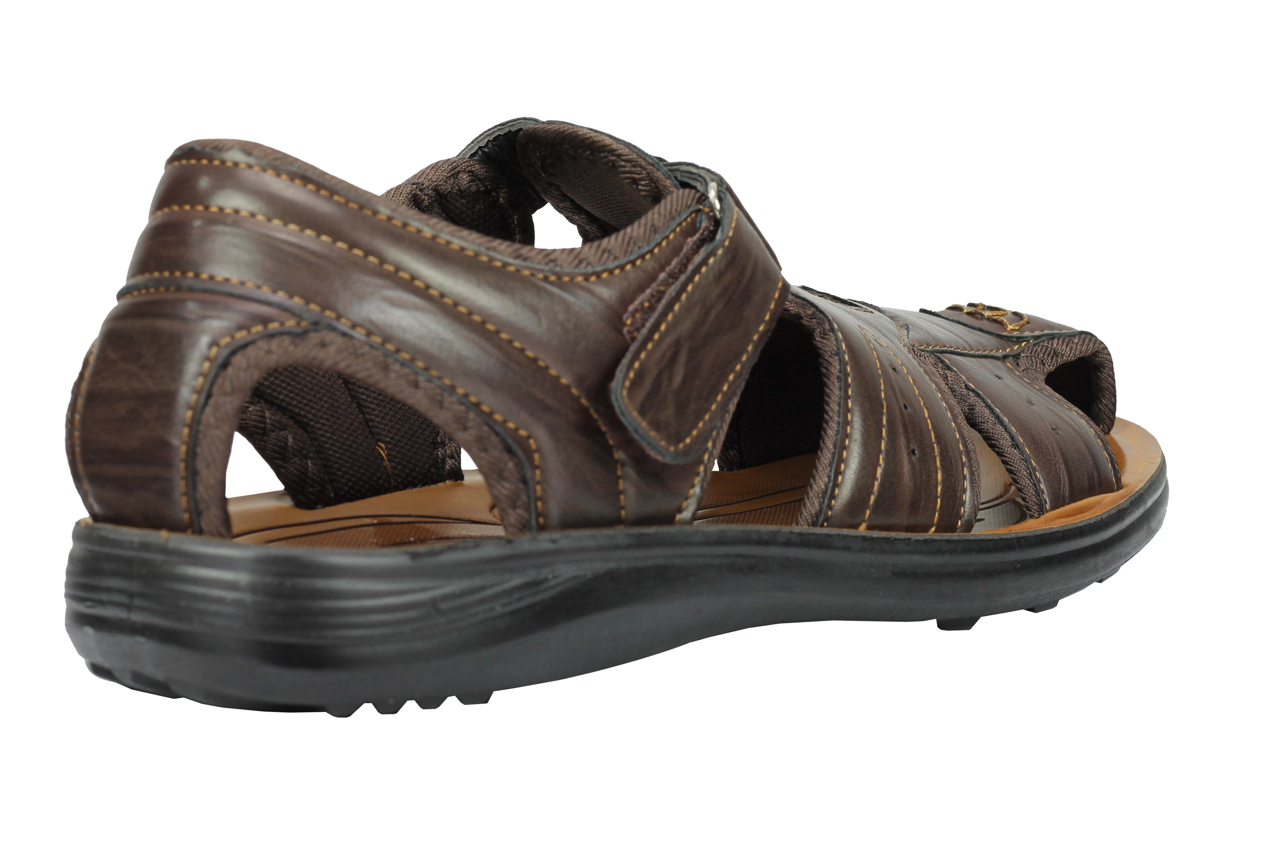 mens leather cross strap sandals